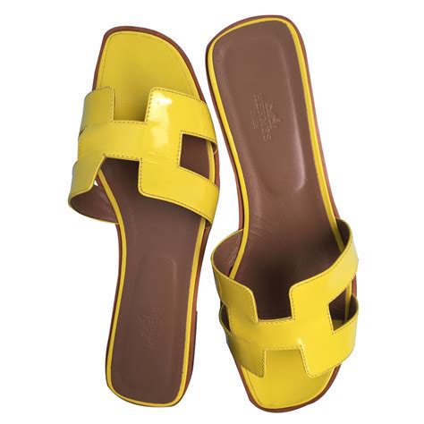 claquette hermes jaune|Hermes claquette femme.